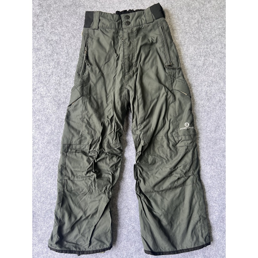 Rossignol Youth Ski Pants Size 8‎ Olive Green Insulated Snow Pants